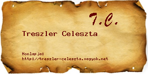 Treszler Celeszta névjegykártya